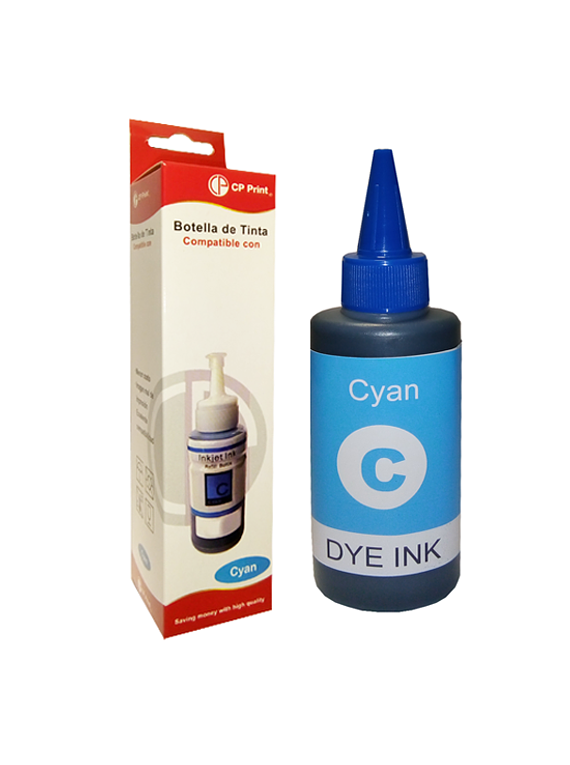EPSON T504 DYE CYAN Botella Alternativa